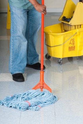 Hot Shot Commercial Services, LLC janitor mopping floor