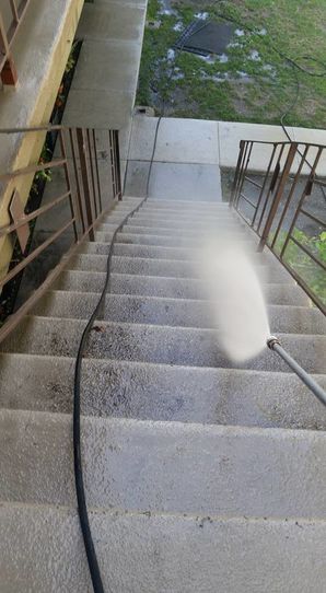 Pressure washing by Hot Shot Commercial Services, LLC.